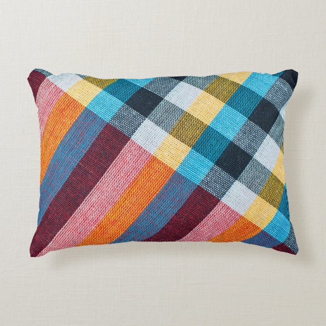 Closeup texture of Fabric, Thai style loincloth Decorative Cushion (Front)