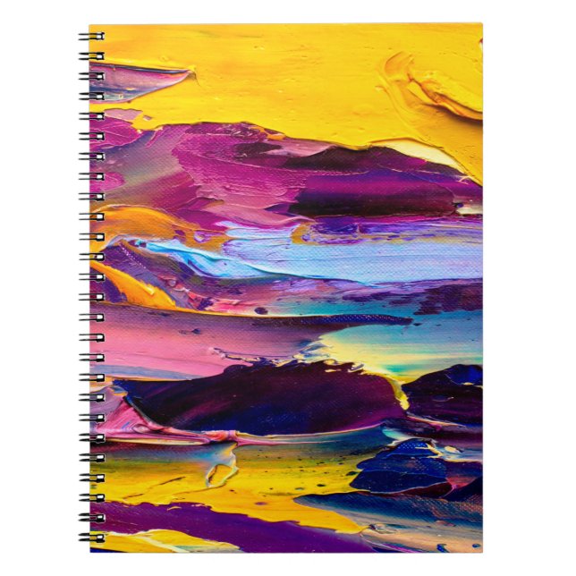 Closeup view of an palette knife oil painting. Abs Notebook (Front)