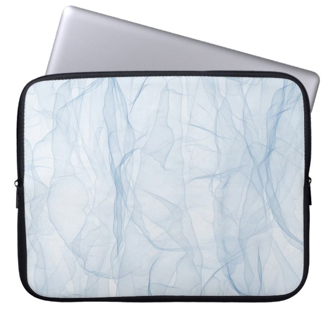 Cloth blue modern background art laptop sleeve (Front)