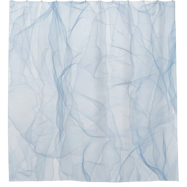 Cloth blue modern background art shower curtain (Front)