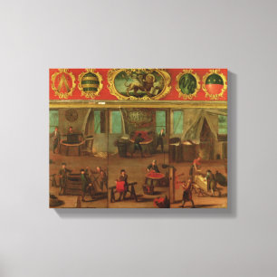 Cloth Dyers Demonstrating their Trade and Skills Canvas Print