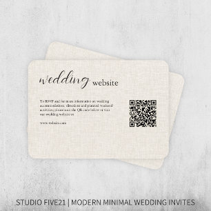 Cloth • Elegant Modern Wedding Enclosure Card
