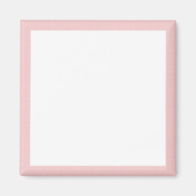 Cloth Fine Pink Stripe Edge Template Magnet (Front)