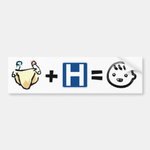 Cloth + Hospital = Happy Baby Bumper Sticker