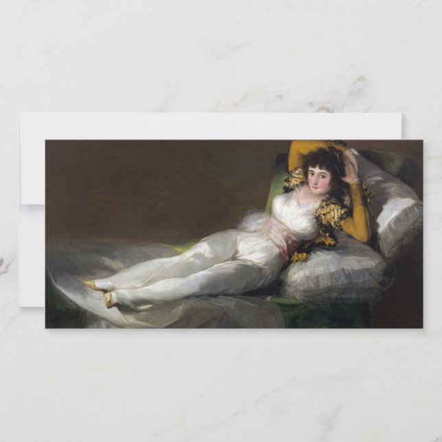 Clothed Maja (by Francisco Goya) Card (Front)