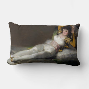 Clothed Maja (by Francisco Goya) Lumbar Cushion