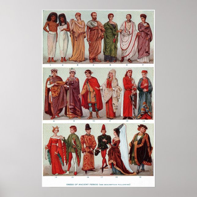 Clothes, Egyptian, Greek, Roman, Byzantine, etc. Poster (Front)