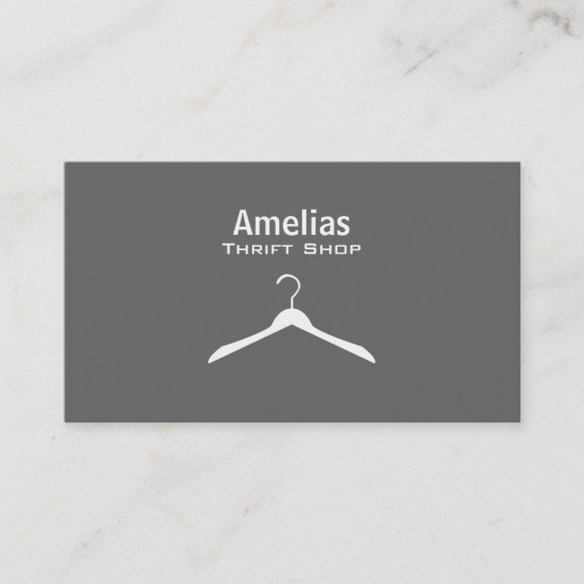 Clothes Hanger Business Cards -Colour Changeable. (Front)
