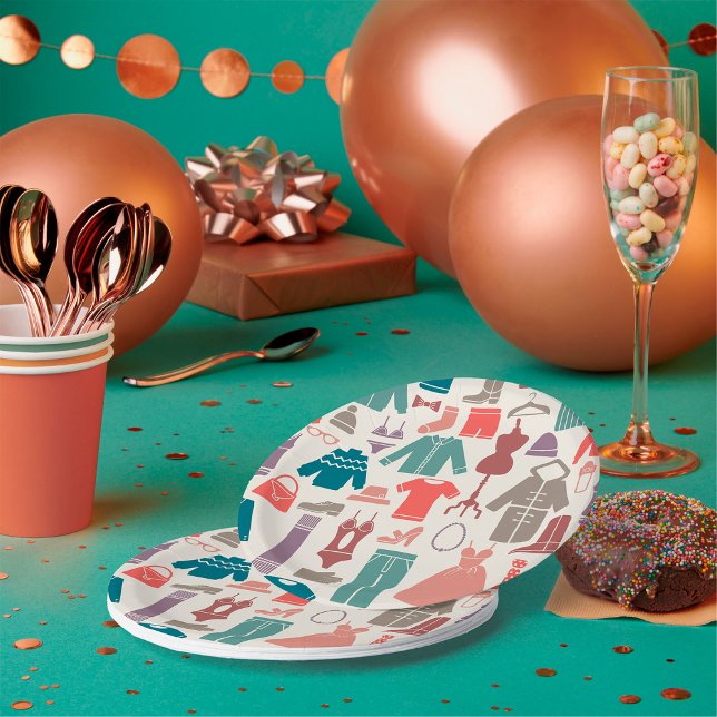 Clothes Icons Paper Plates (Creator Uploaded)
