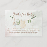 Clothes on a line boho baby shower book request