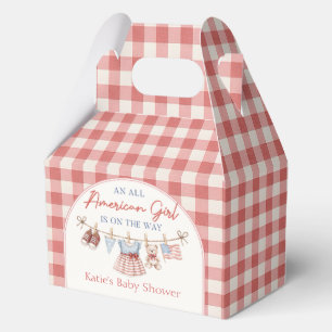 Clothesline All American Girl Baby Shower Favour Box