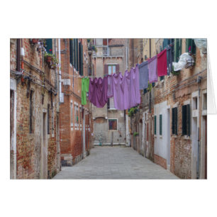 Clothesline In Venice Italy
