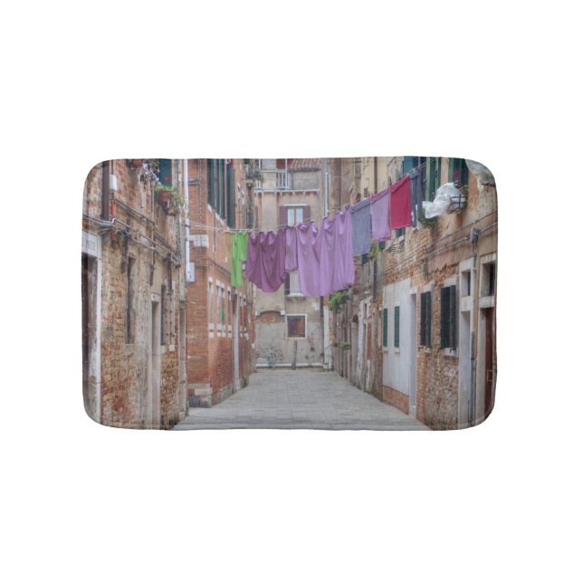 Clothesline In Venice Italy Bath Mat (Front)