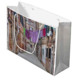 Clothesline In Venice Italy Large Gift Bag