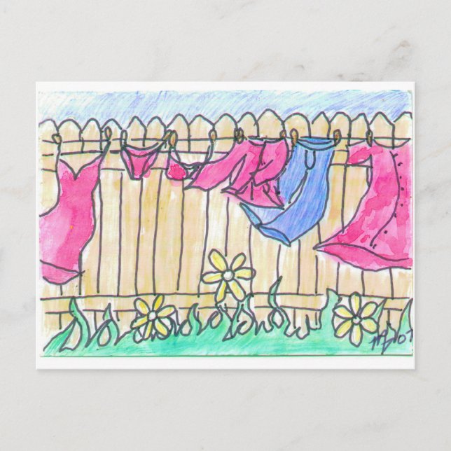 Clothesline Postcard (Front)