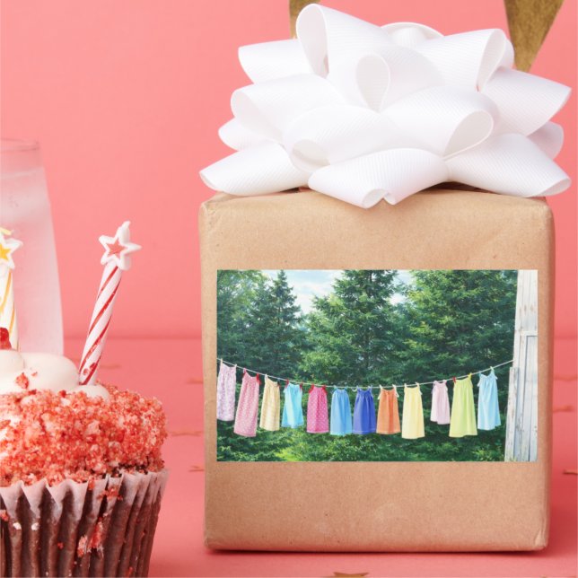 Clothesline Sticker | Nostalgic Laundry Line (Party)