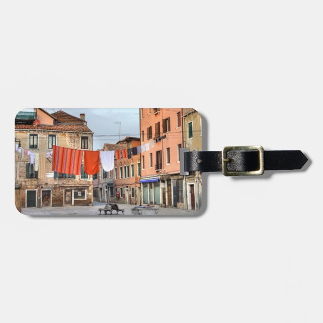 Clotheslines At Campo Ruga Luggage Tag (Front Horizontal)