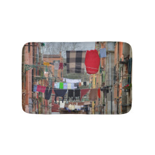 Clotheslines In Venice Italy Bath Mat