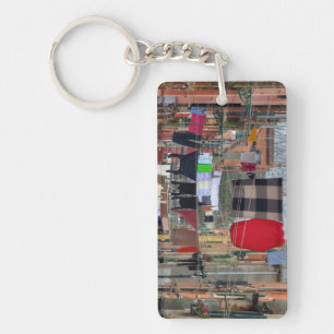 Clotheslines In Venice Italy Key Ring