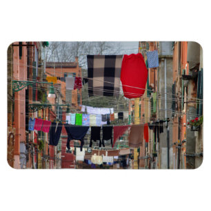 Clotheslines In Venice Italy Magnet