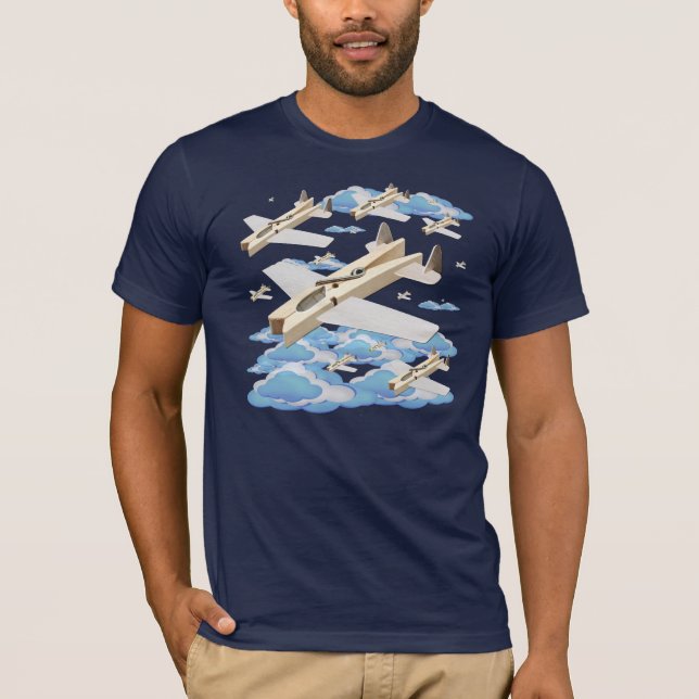 Clothespin Aeroplanes T-Shirt (Front)