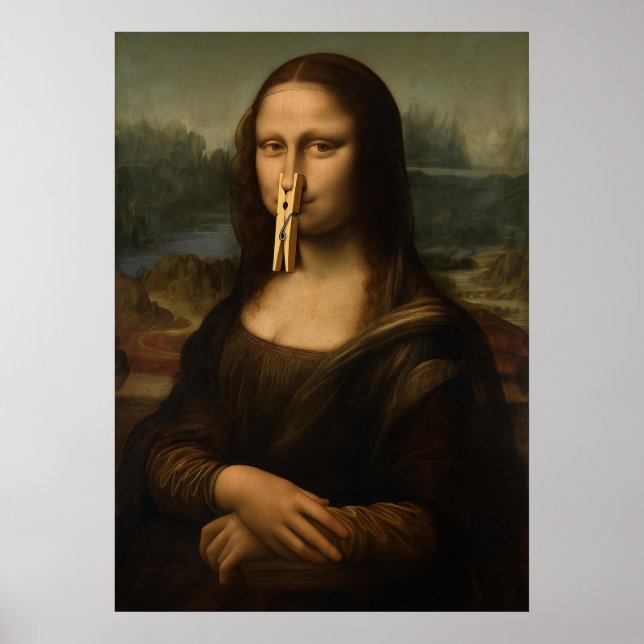 Clothespin Mona Lisa Poster (Front)