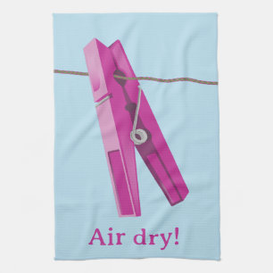 Clothespin washing line peg tea towel