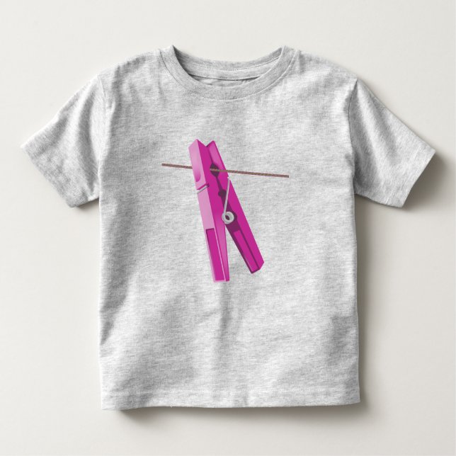 Clothespin washing line peg toddler T-Shirt (Front)