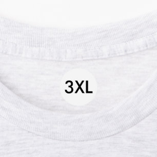 Clothing 3XL Size Labels for Clothes Apparel