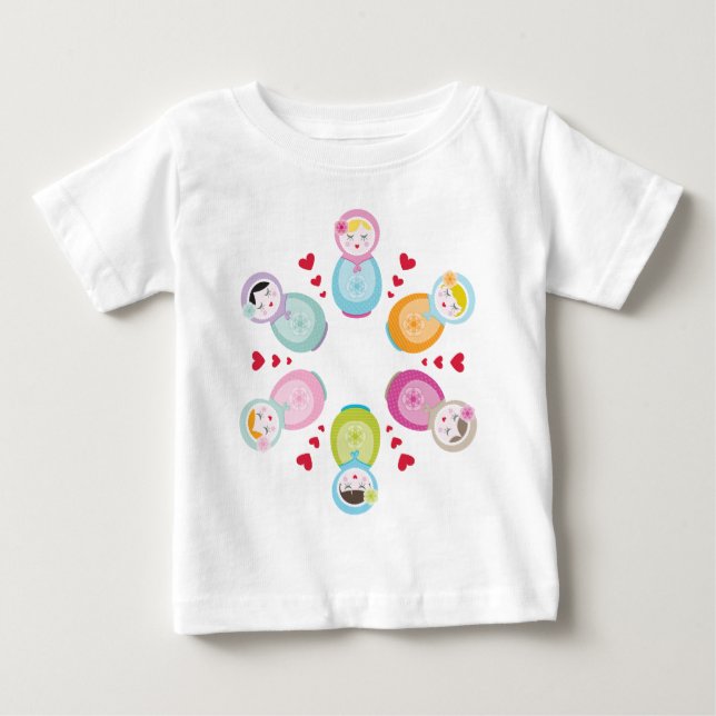 CLOTHING :: babushka dolls - mandala Baby T-Shirt (Front)