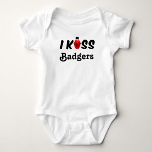 Clothing Baby I Kiss Badgers Bodysuit