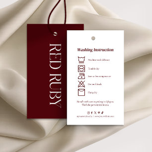 Clothing Care Hang Tag Card