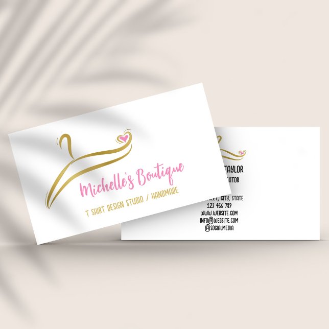 Clothing Custom T Shirt Print Apparel Store Busine Business Card (Creator Uploaded)