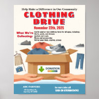 Clothing Drive Donation Flyer Customizable Design