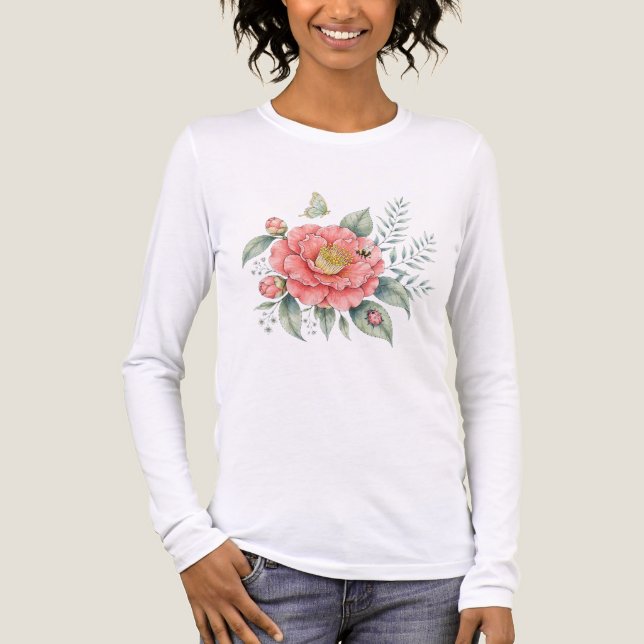 clothing flowers  Tri-Blend shirt (Front)