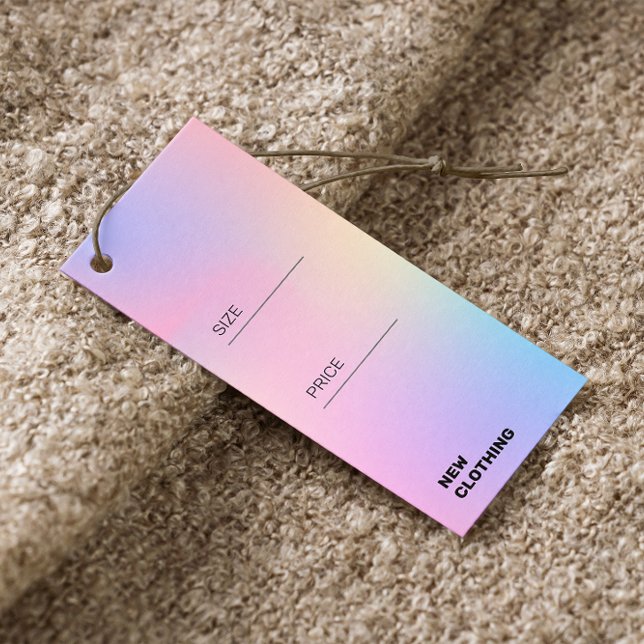 Clothing Hang Tag Logo Holographic Gradient Price (Clothing Hang Tag Logo Holographic Gradient Price)