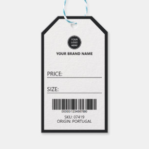 Clothing Minimalist Black White Size & Price Tag