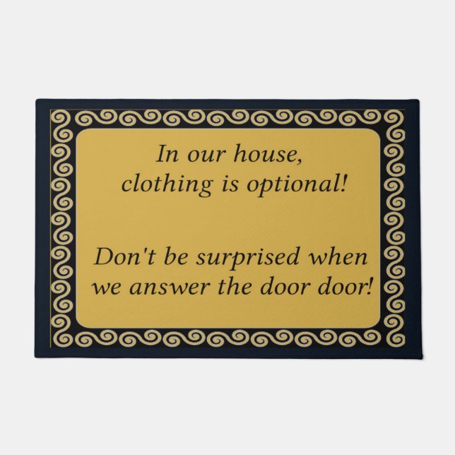Clothing Optional Household Doormat (Front)