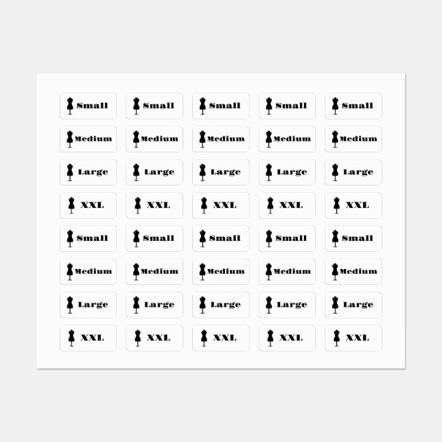 Clothing Size (Sheet)