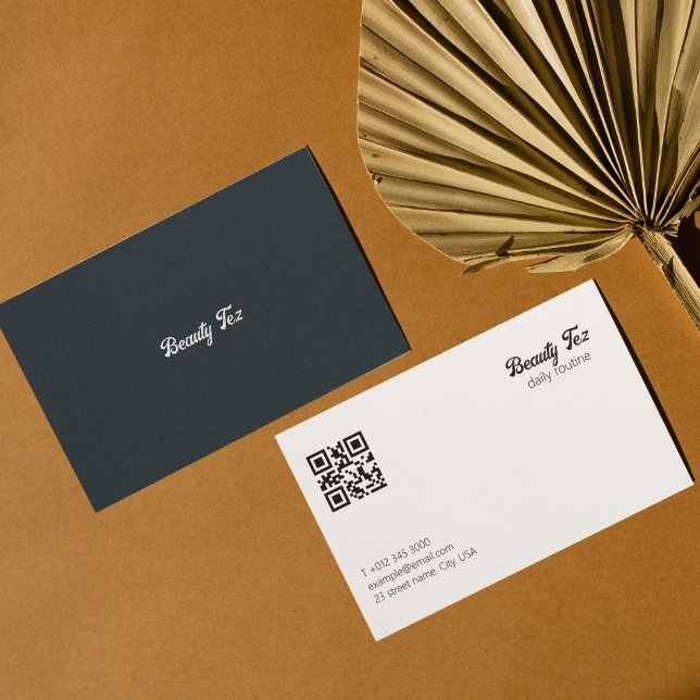 Clothing Store Black White Grey Grey Qr Code Business Card (Clothing Store Black White Gray Grey Qr Code Business Card)