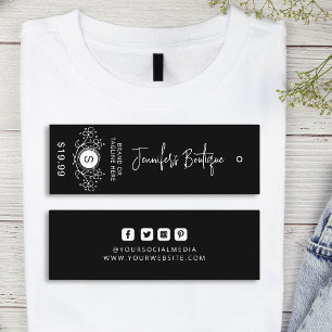 Clothing Tags Small Business Black Price Tags
