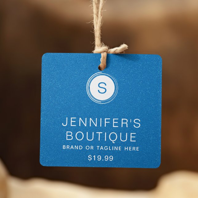 Clothing Tags Small Business Blue Glitter (Creator Uploaded)