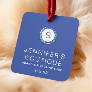 Clothing Tags Small Business Blue White