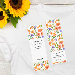 Clothing Tags Small Business Floral Price Tag