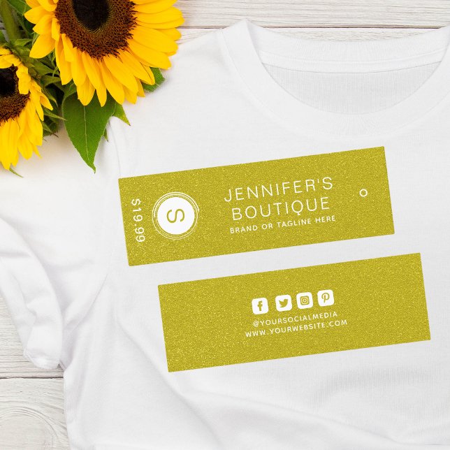 Clothing Tags Small Business Gold White (Creator Uploaded)
