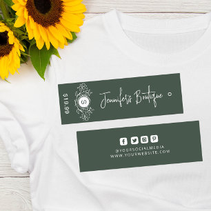Clothing Tags Small Business Green Price Tags