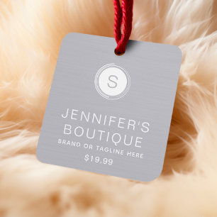 Clothing Tags Small Business Grey White