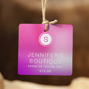 Clothing Tags Small Business Ombre Pink Purple