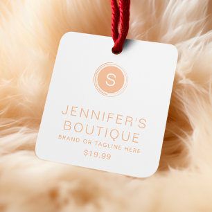 Clothing Tags Small Business Orange White