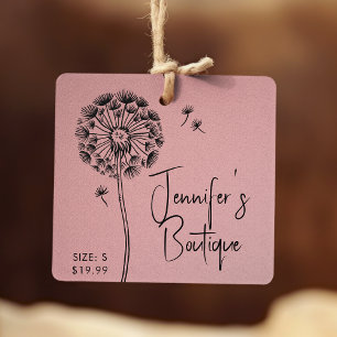 Clothing Tags Small Business Pink Floral Price